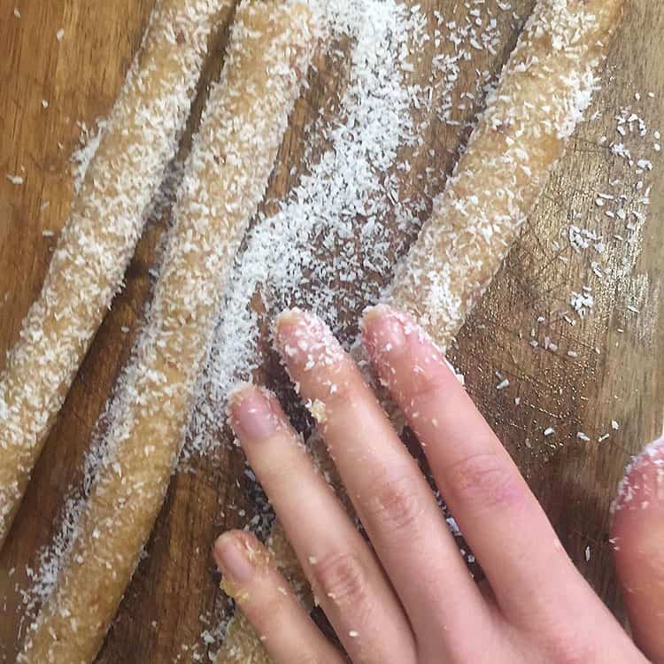 Making Vegan Coconut Almond Butter Bars